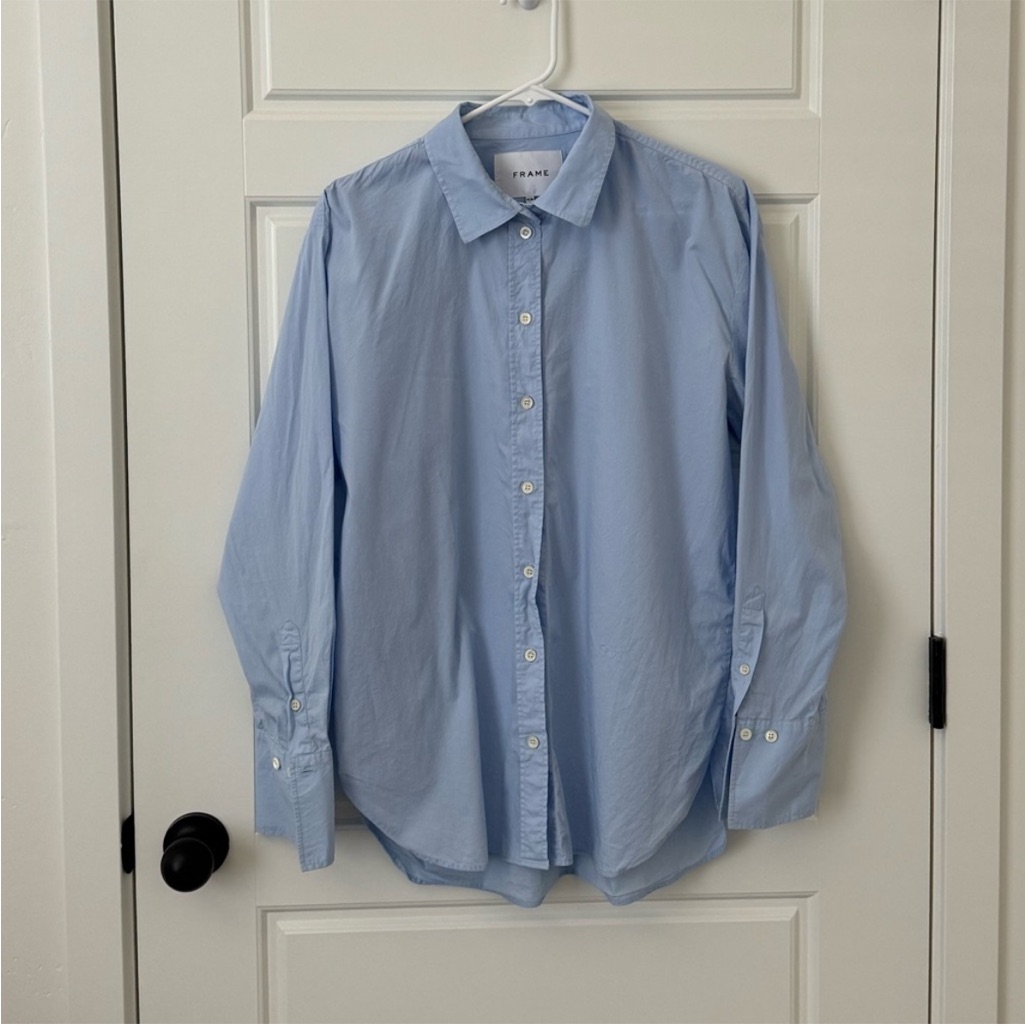 Frame Denim Light Blue Button Down Shirt